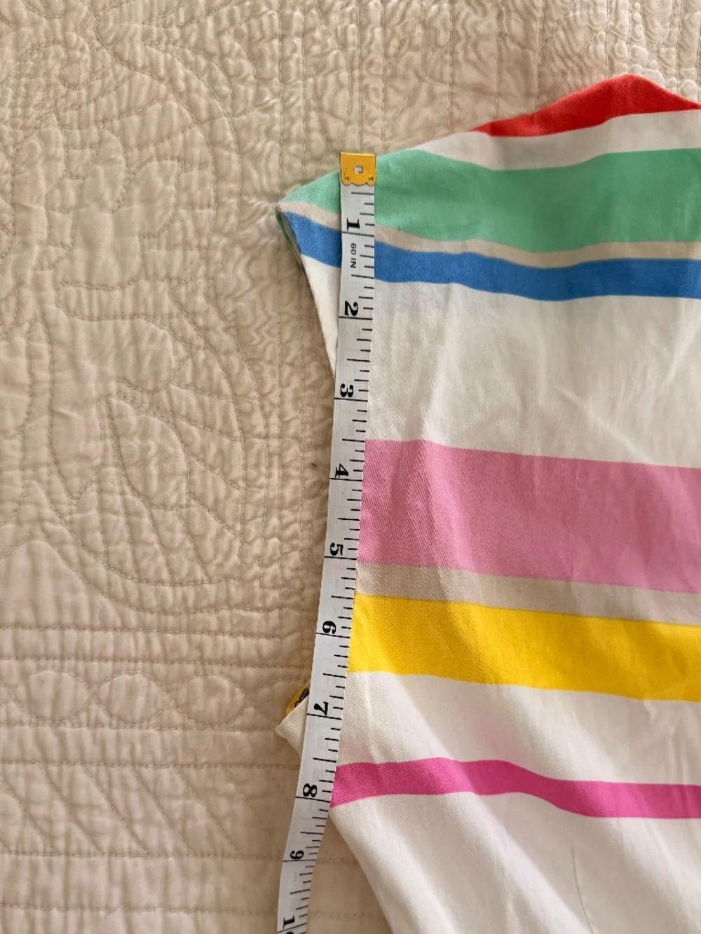 Kate Spade Multi Cape Stripe Shirtdress, Pastel Cotton Dress size
